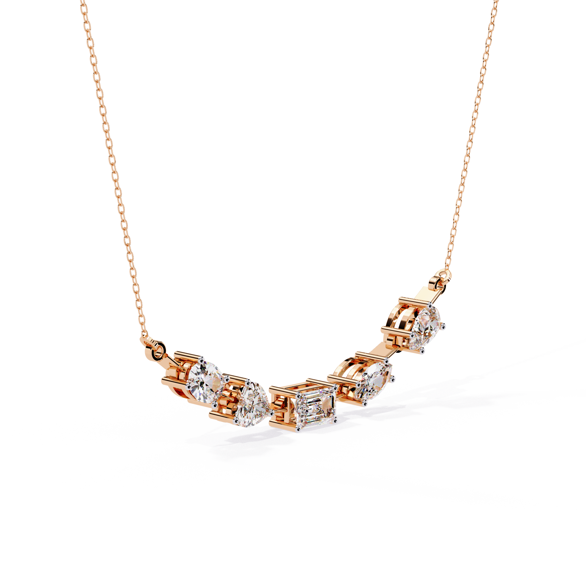 Aurora Symphony Diamond Necklace