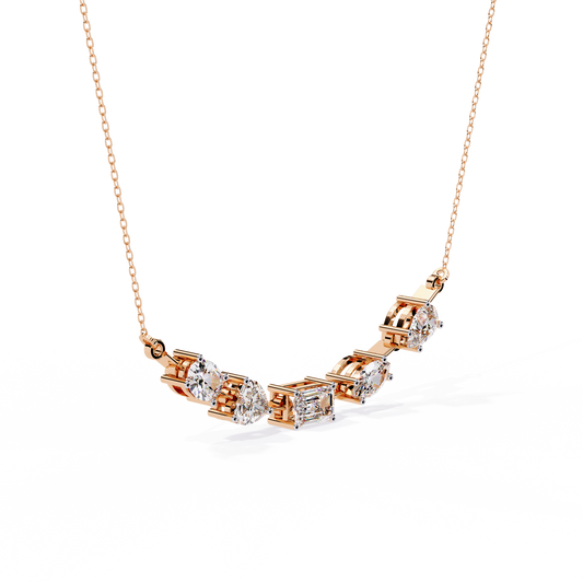 Aurora Symphony Diamond Necklace