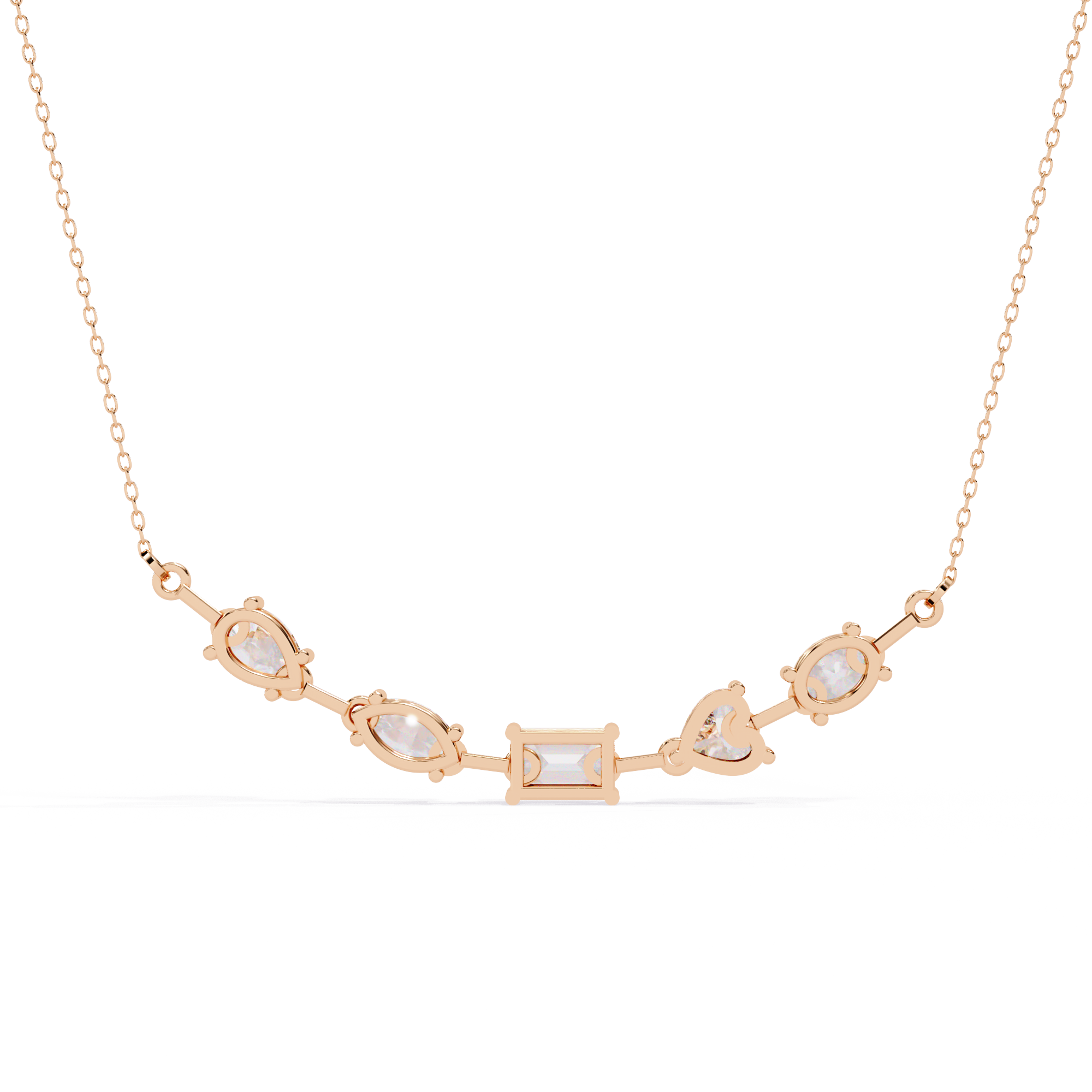 Aurora Symphony Diamond Necklace