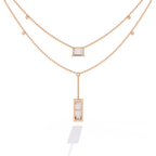 Aurora Twin Drop Baguette Diamond Necklace