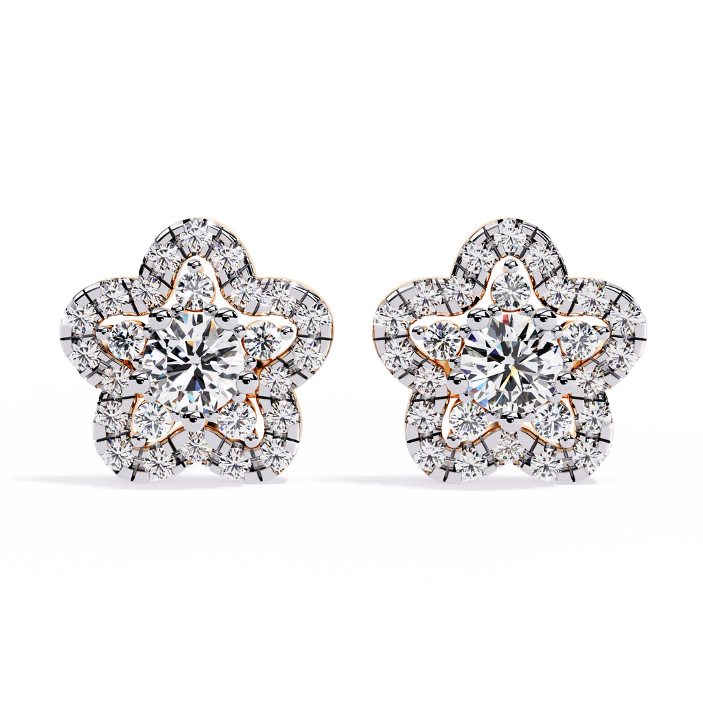 Bloom Radiance Diamond Stud Earrings