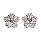 Bloom Radiance Diamond Stud Earrings
