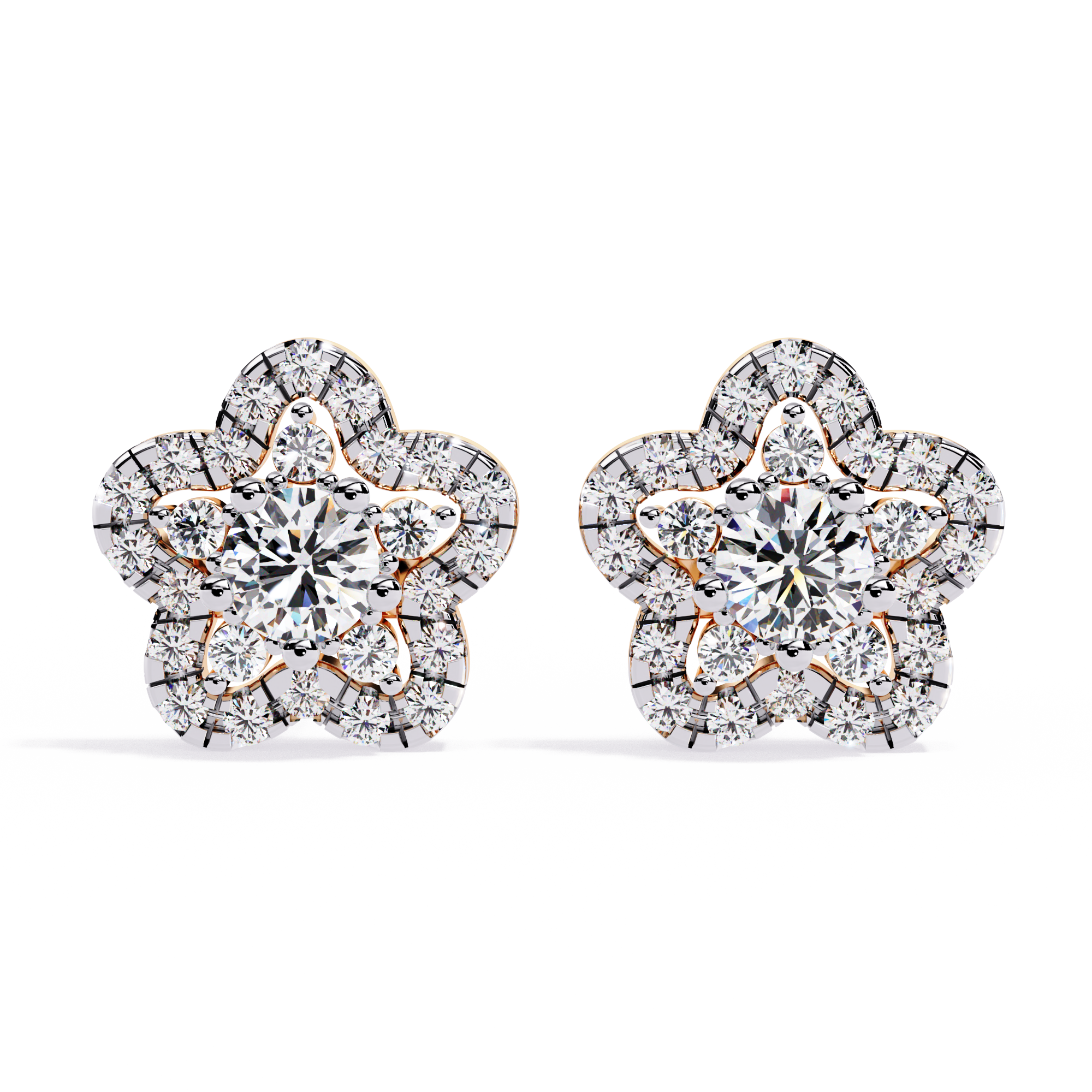 Bloom Radiance Diamond Stud Earrings
