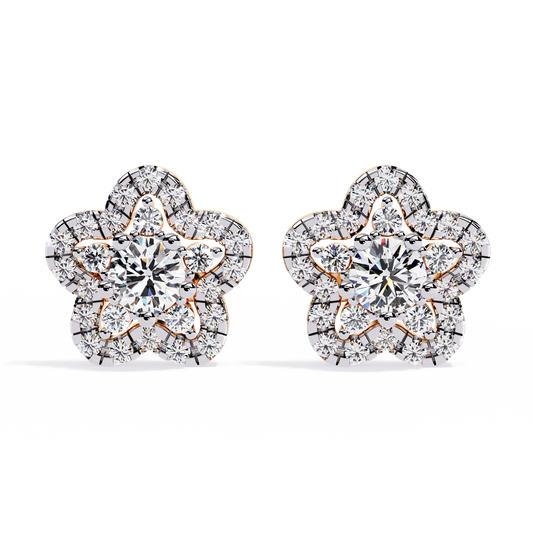 Bloom Radiance Diamond Stud Earrings