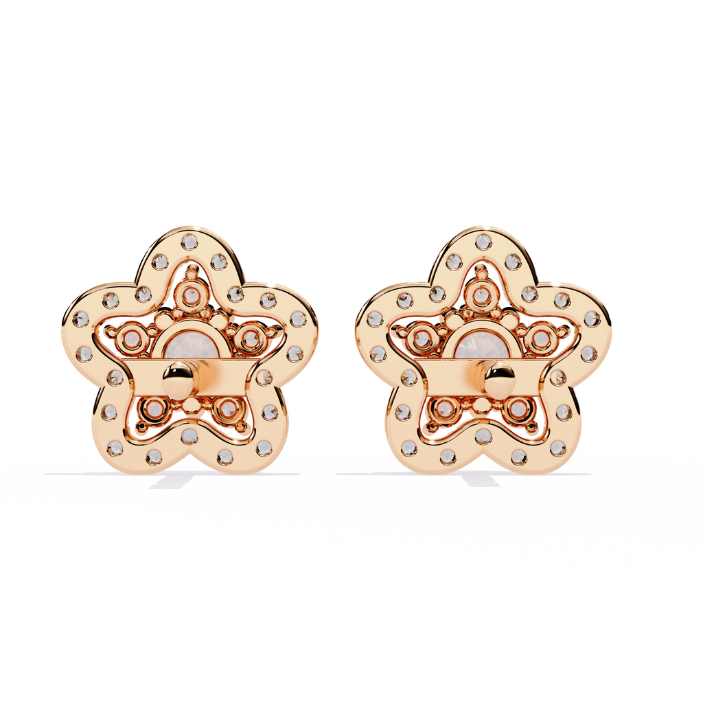 Bloom Radiance Diamond Stud Earrings
