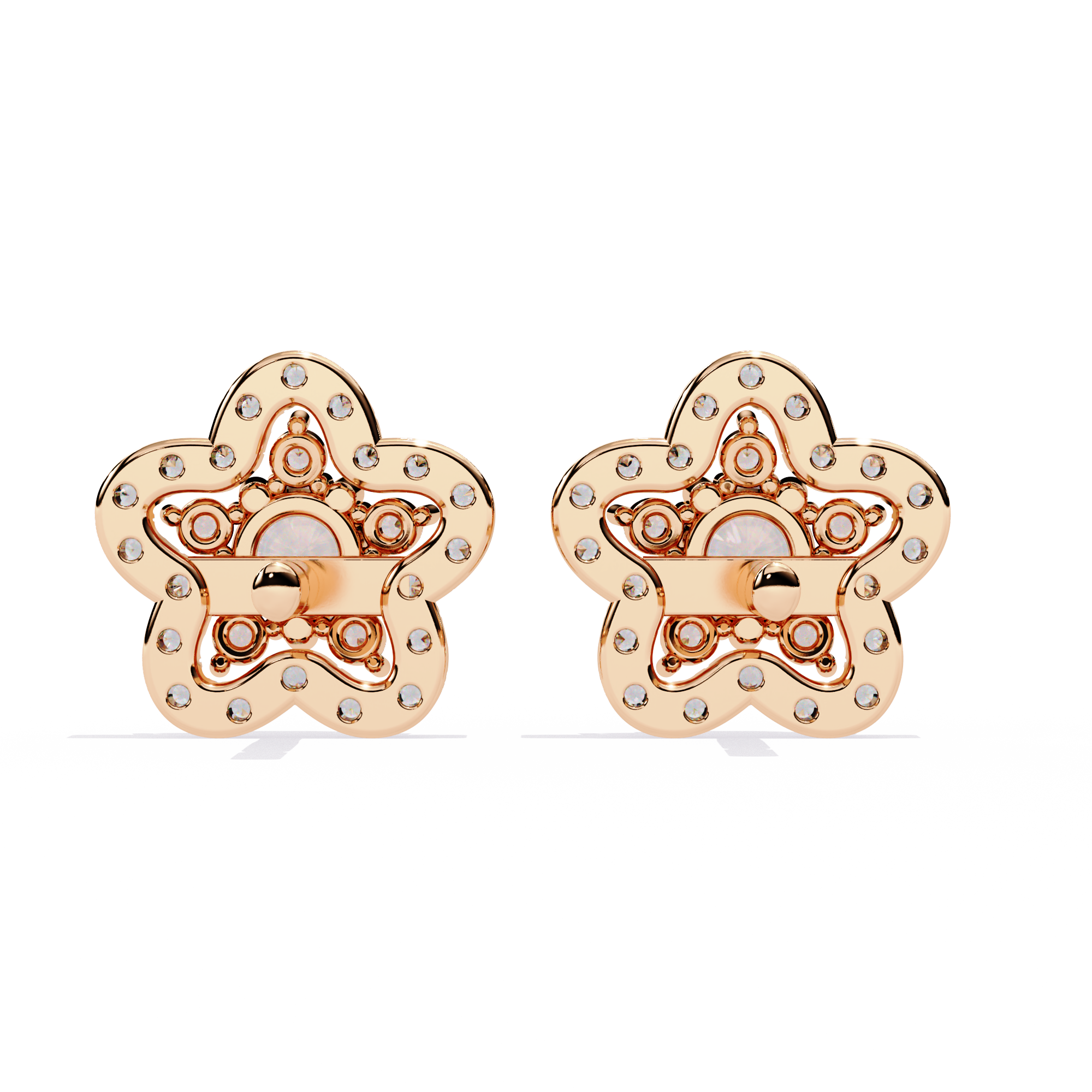 Bloom Radiance Diamond Stud Earrings