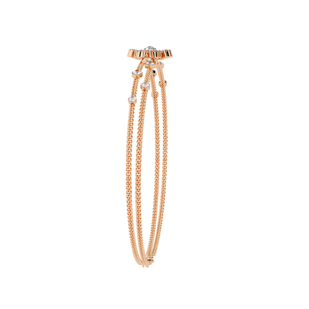 Blossom Gleam Dual Chain Bracelet
