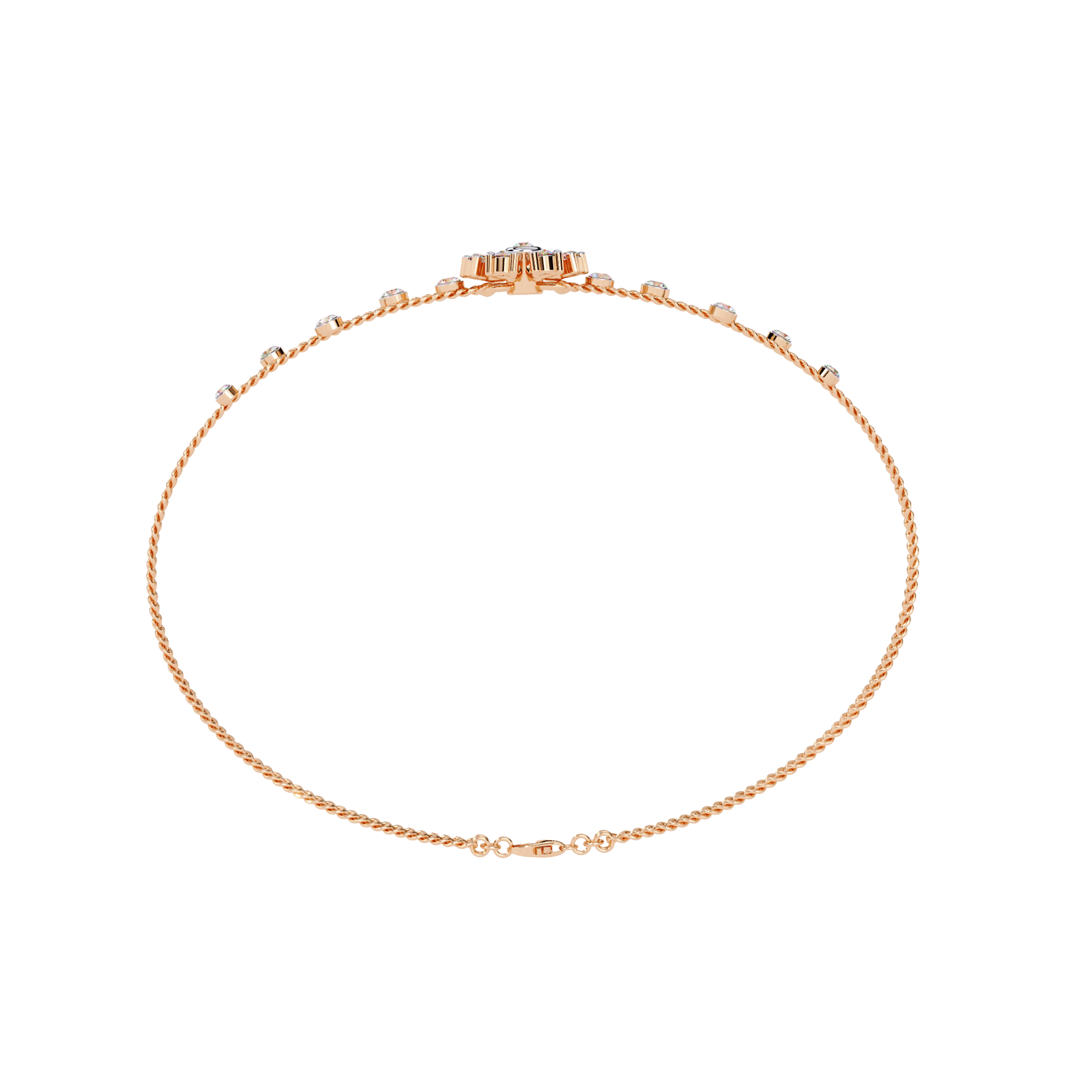 Blossom Gleam Dual Chain Bracelet