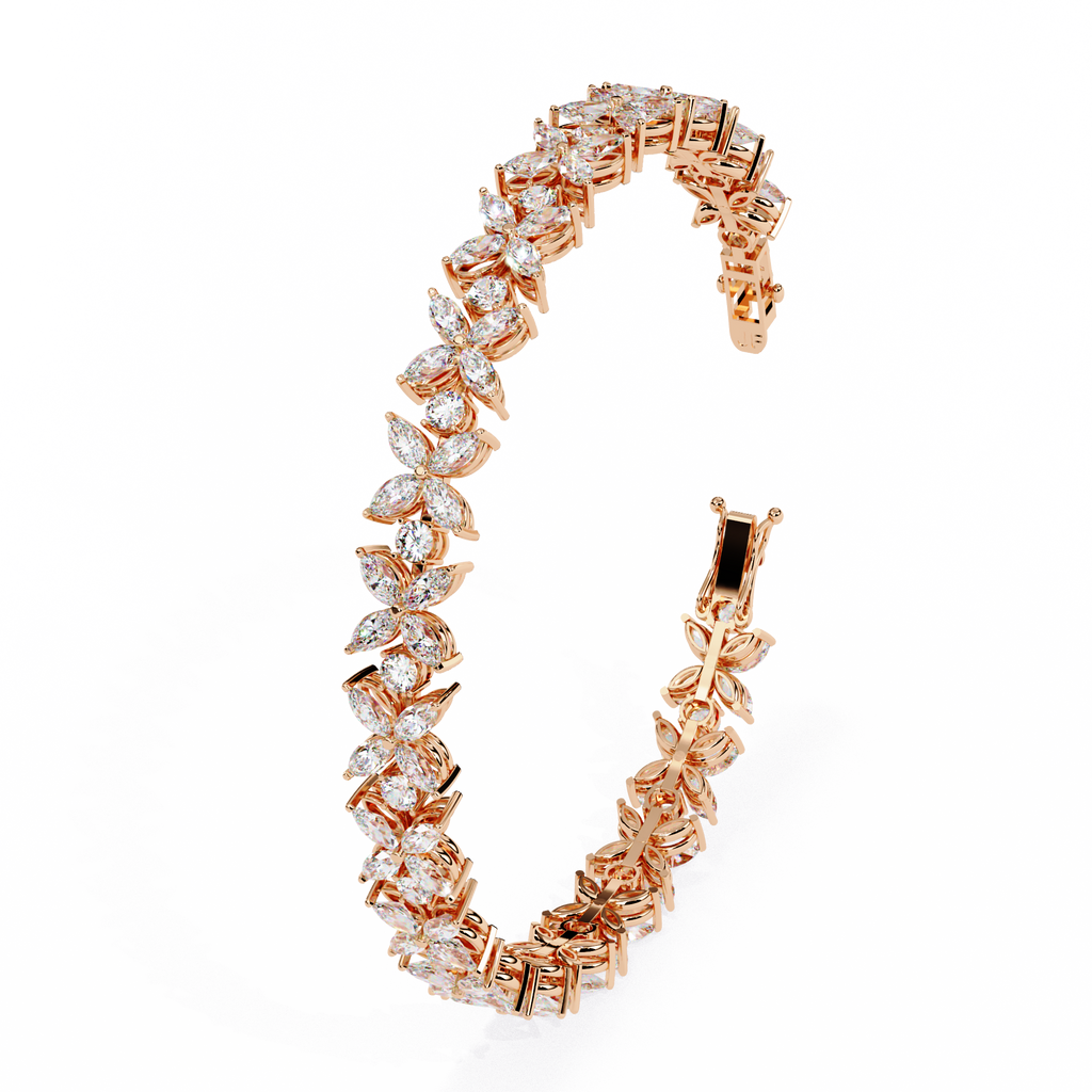 Blossom Marquise Cluster Diamond Bracelet