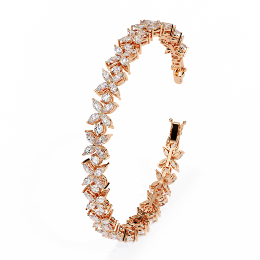 Blossom Marquise Cluster Diamond Bracelet