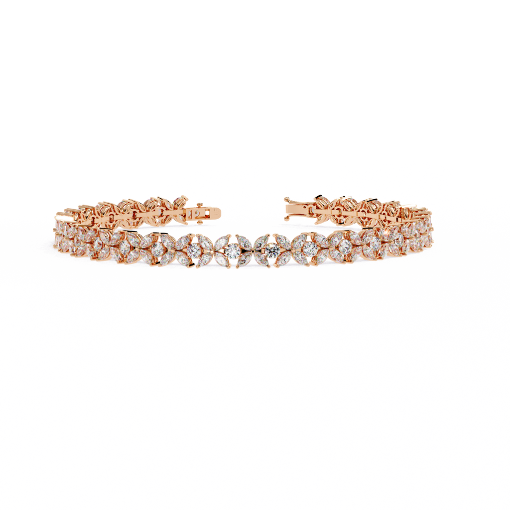 Blossom Marquise Cluster Diamond Bracelet