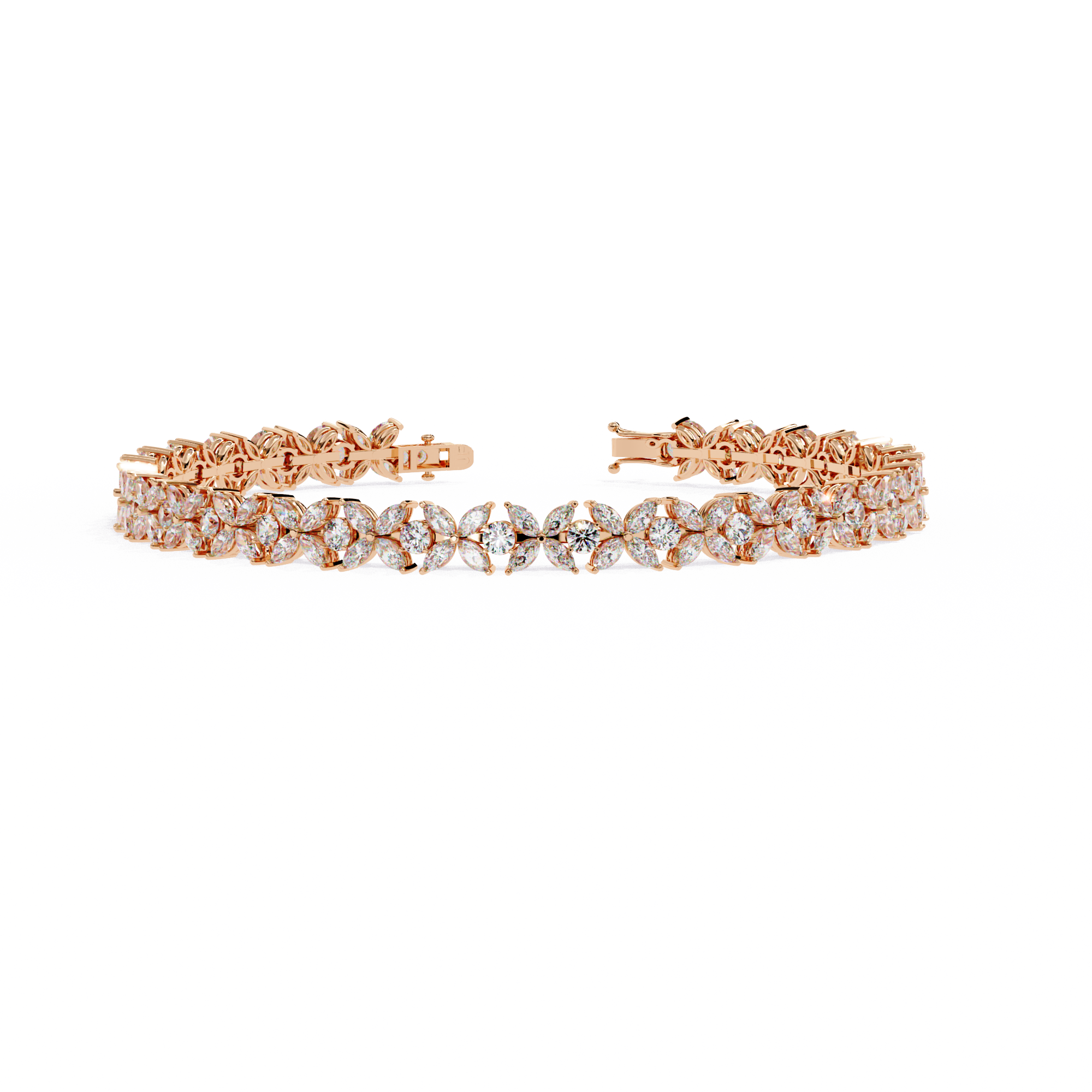 Blossom Marquise Cluster Diamond Bracelet