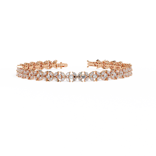 Blossom Marquise Cluster Diamond Bracelet