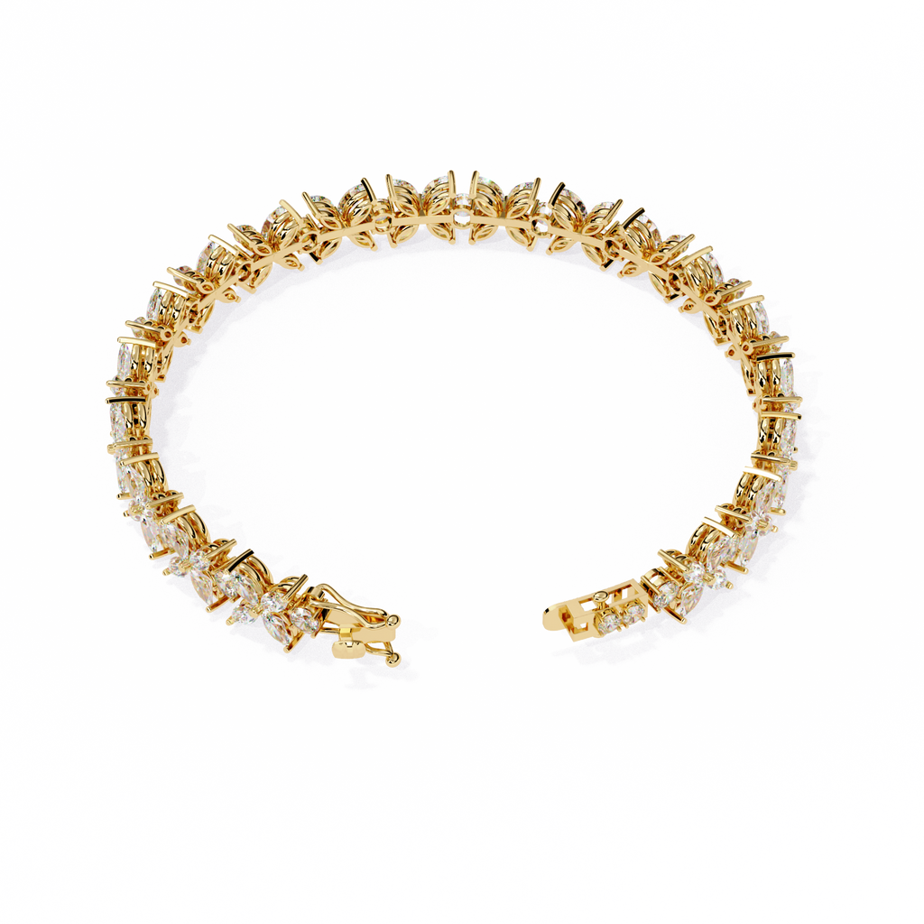 Blossom Marquise Cluster Diamond Bracelet