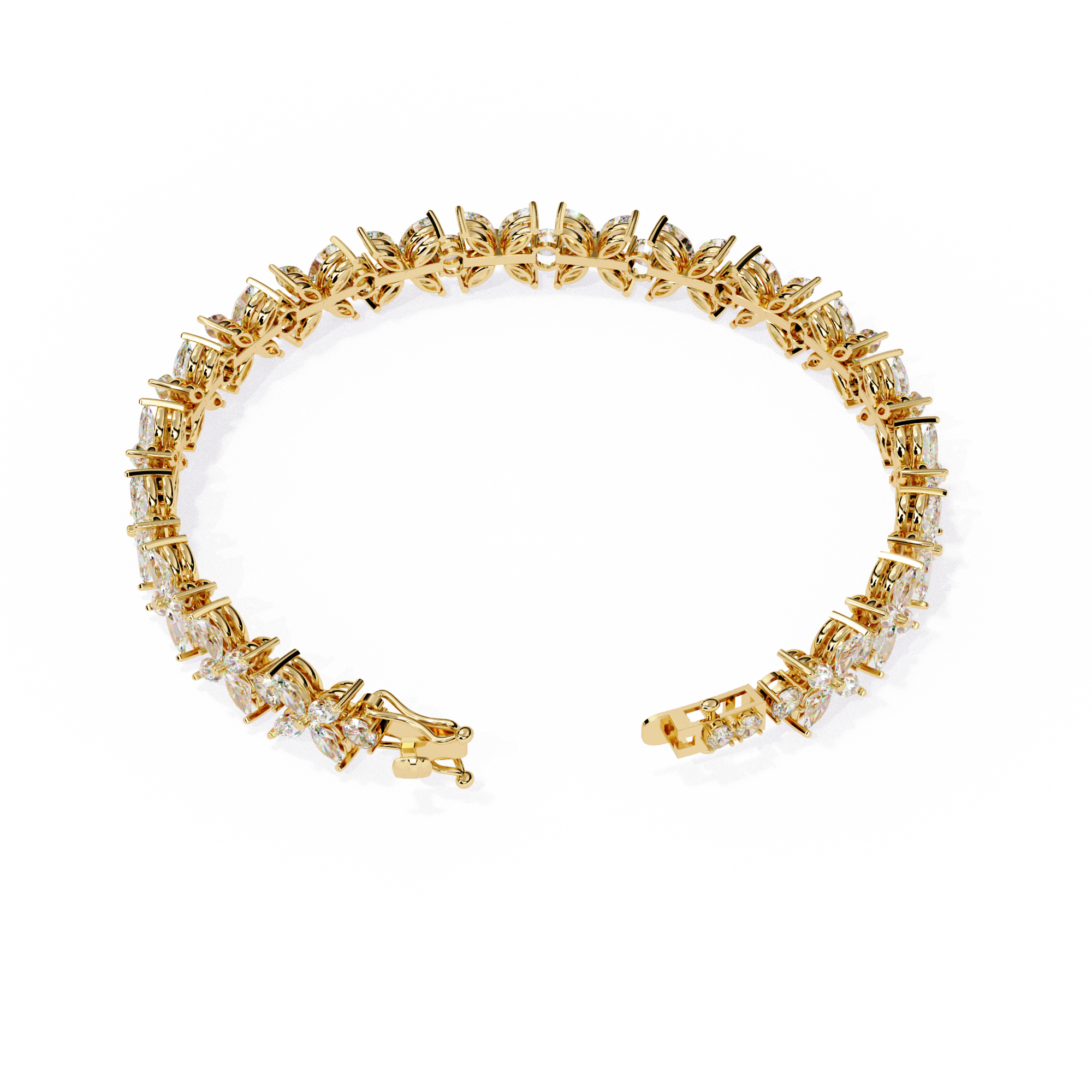 Blossom Marquise Cluster Diamond Bracelet