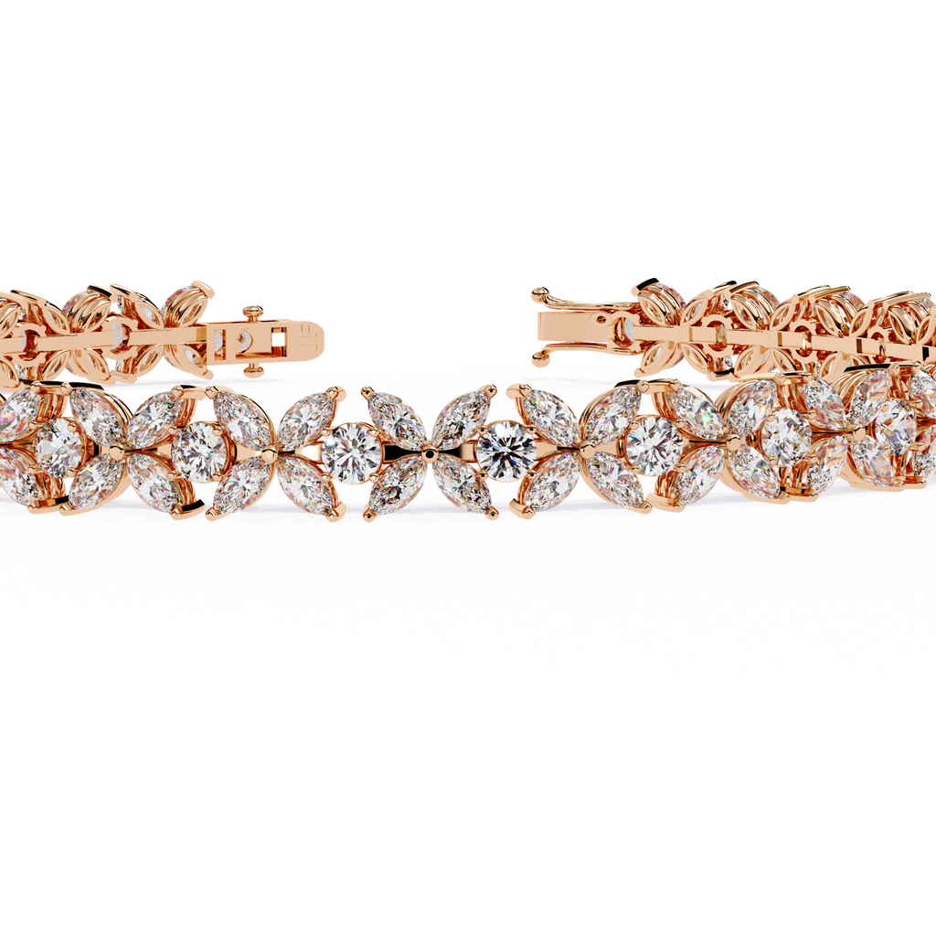 Blossom Marquise Cluster Diamond Bracelet
