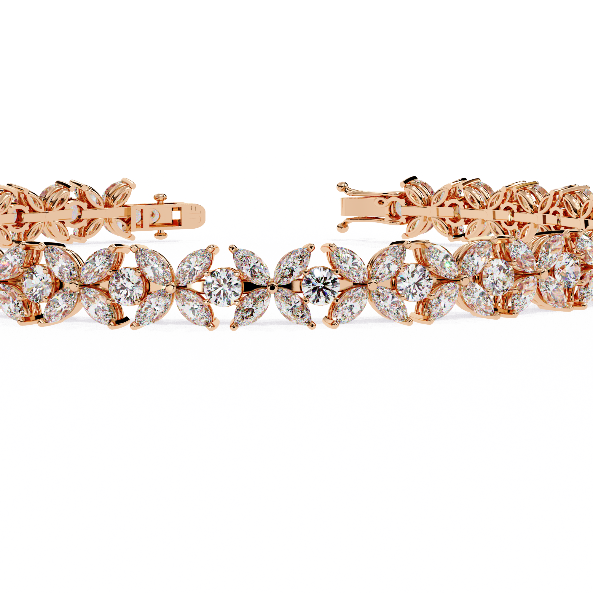 Blossom Marquise Cluster Diamond Bracelet