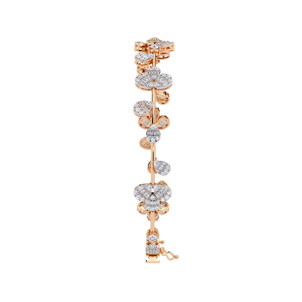Blossom Radiance Floral Diamond Bracelet