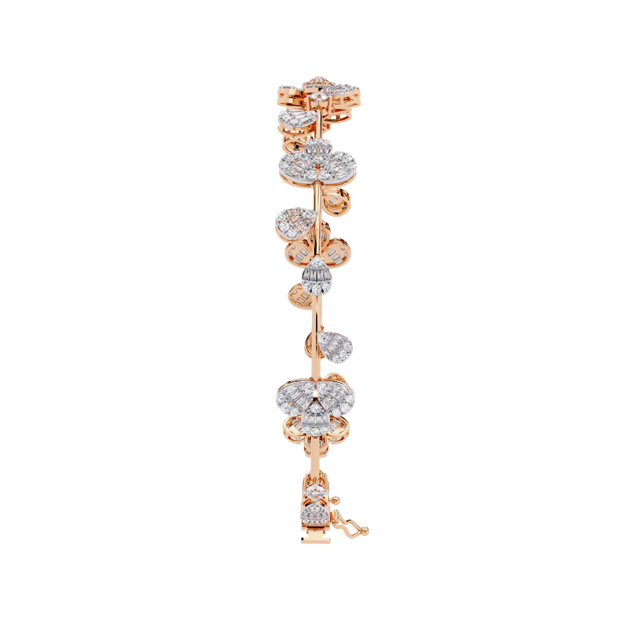 Blossom Radiance Floral Diamond Bracelet