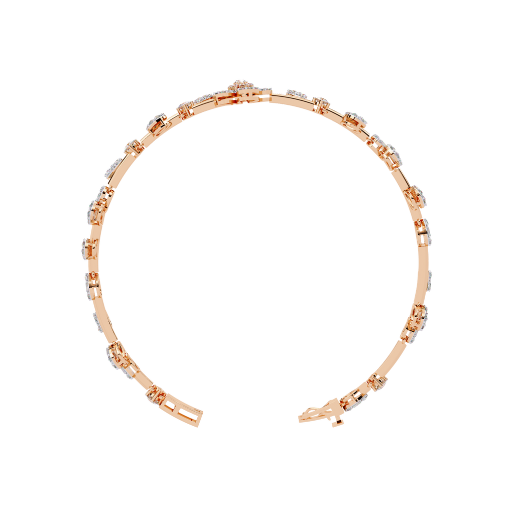 Blossom Radiance Floral Diamond Bracelet
