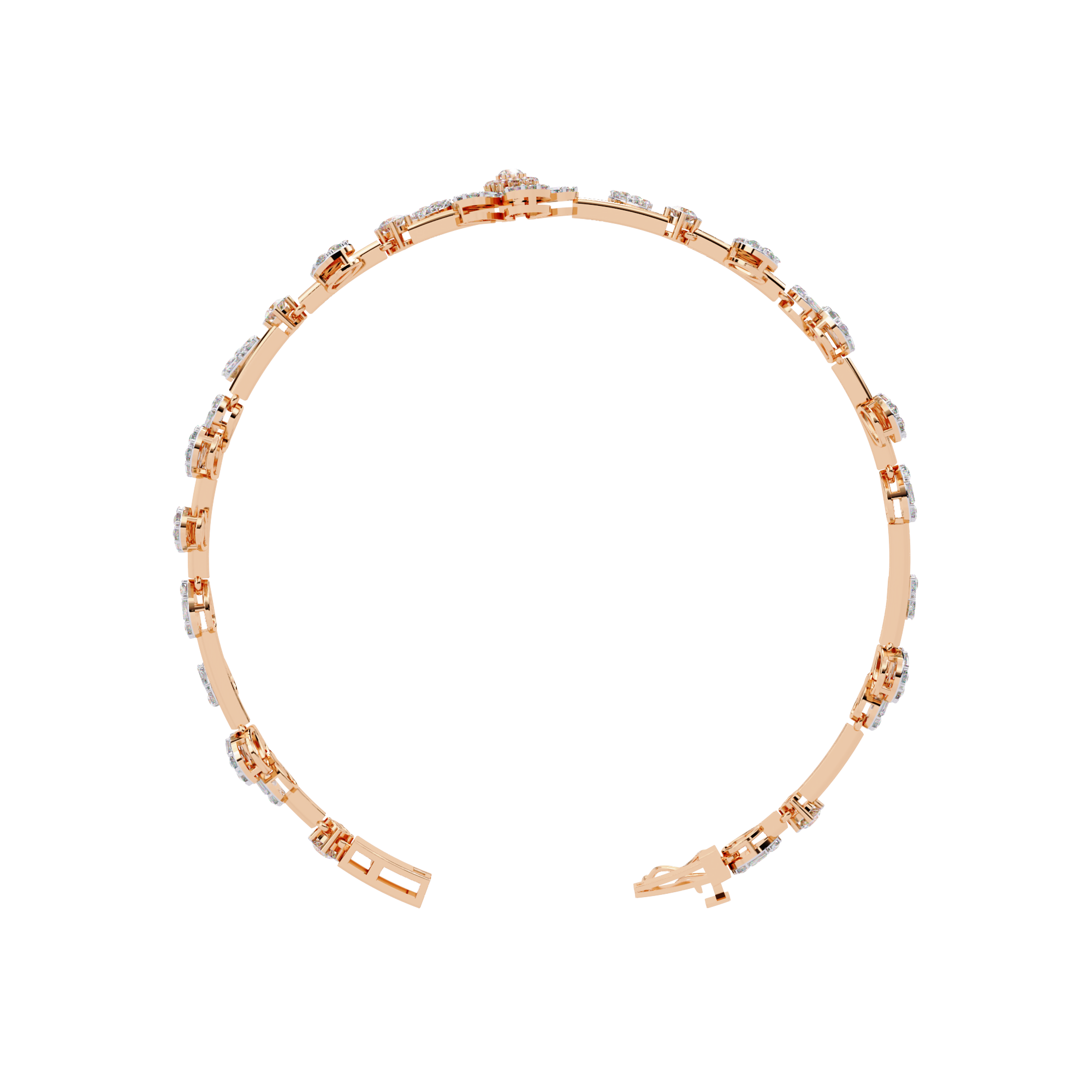 Blossom Radiance Floral Diamond Bracelet