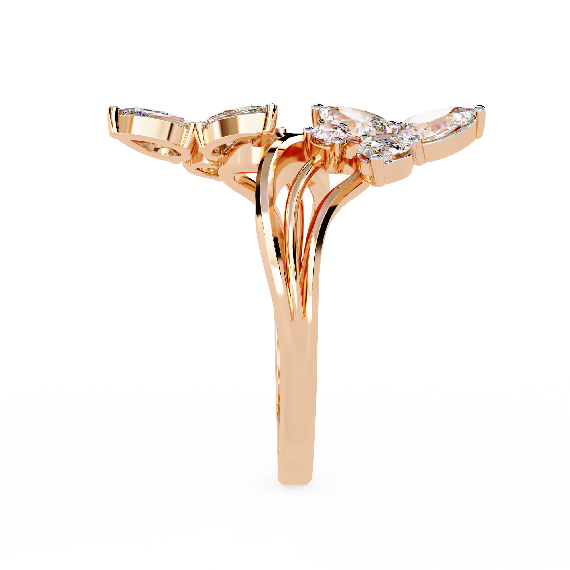 Butterfly Inspired Lab Grown Diamond Ring