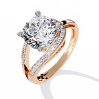 Cathedral Split Pave Lab Grown Diamond Ring
