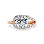 Cathedral Split Pave Lab Grown Diamond Ring