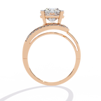 Cathedral Split Pave Lab Grown Diamond Ring