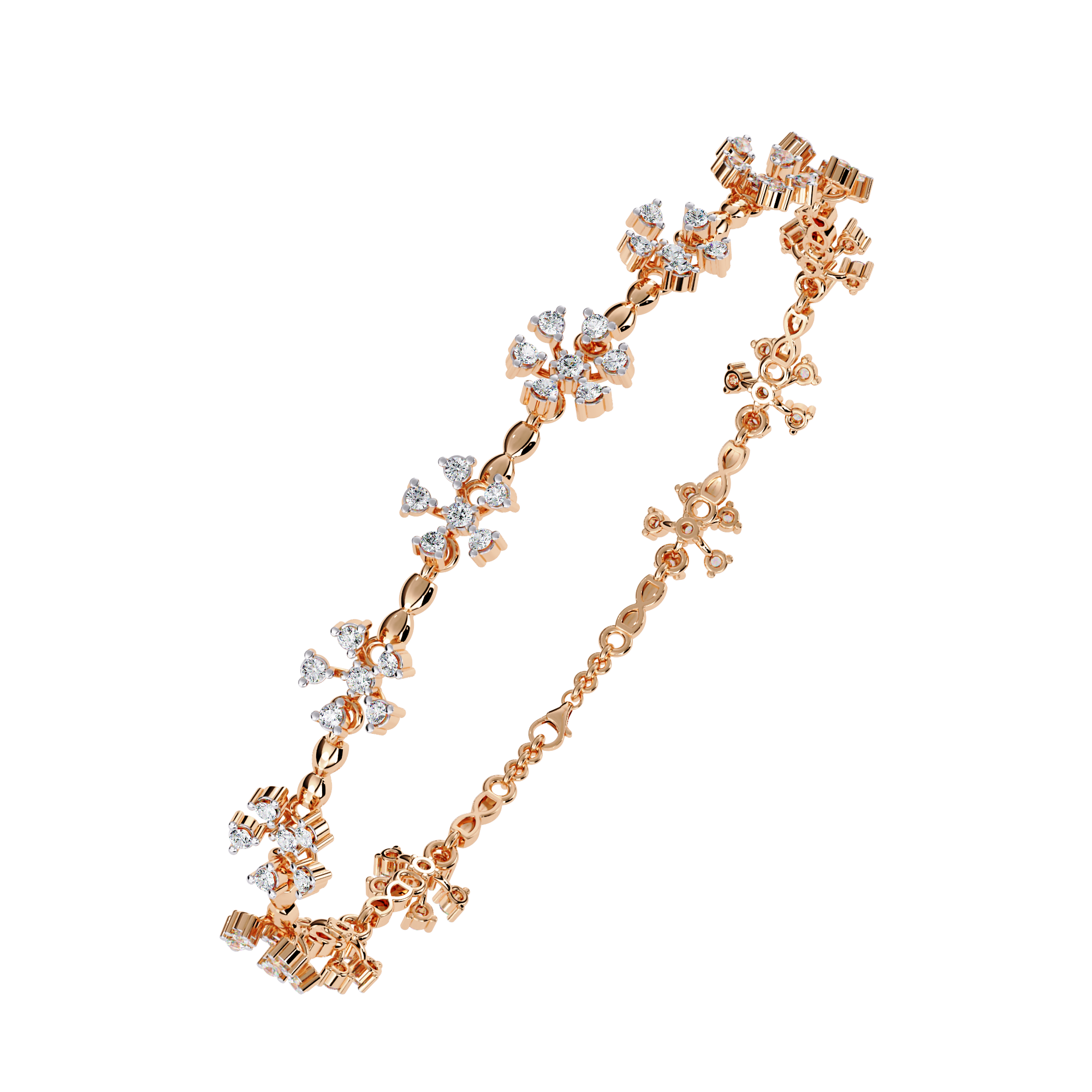 Celeste Bloom Lab Grown Diamond Floral Bracelet