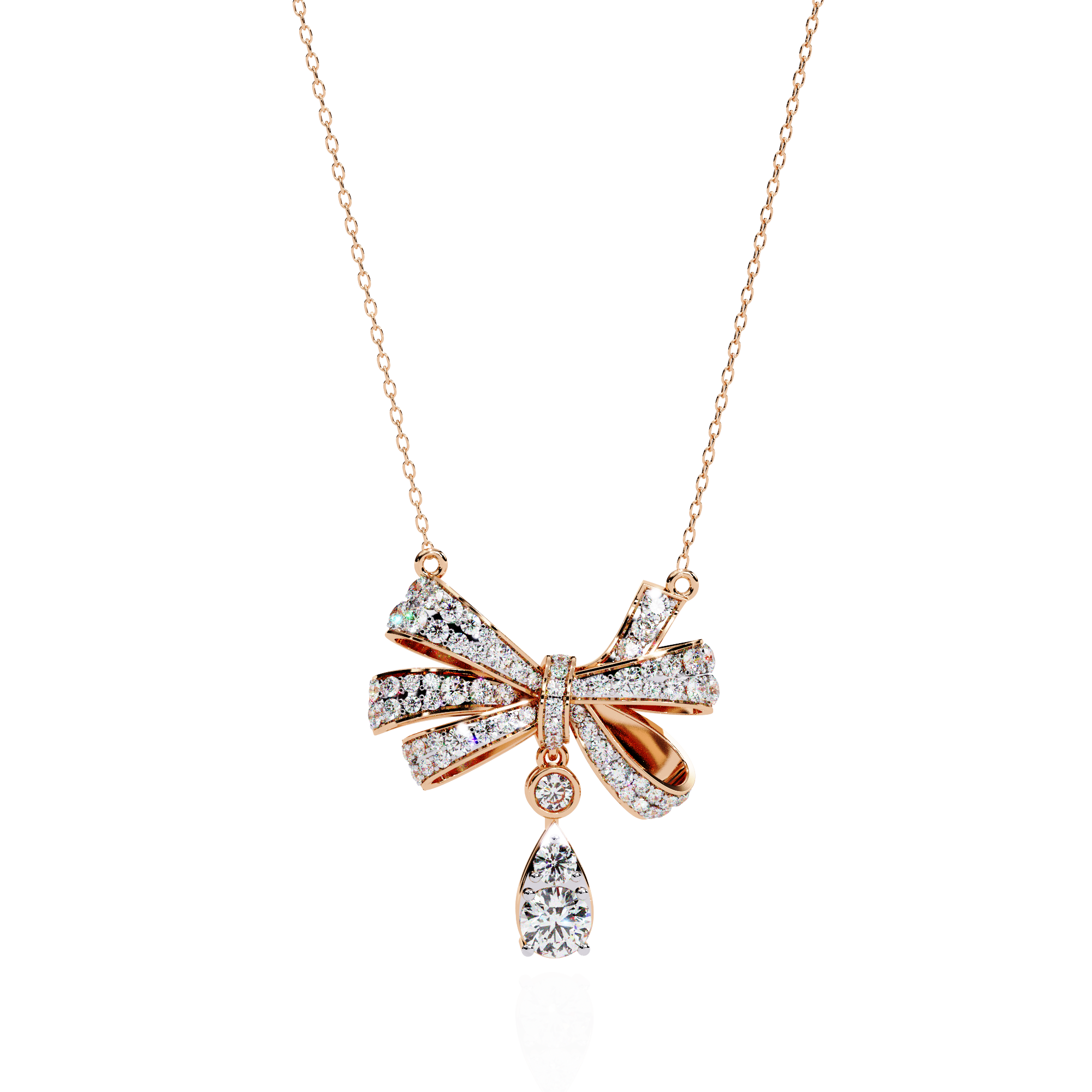 Celeste Ribbon Diamond Necklace