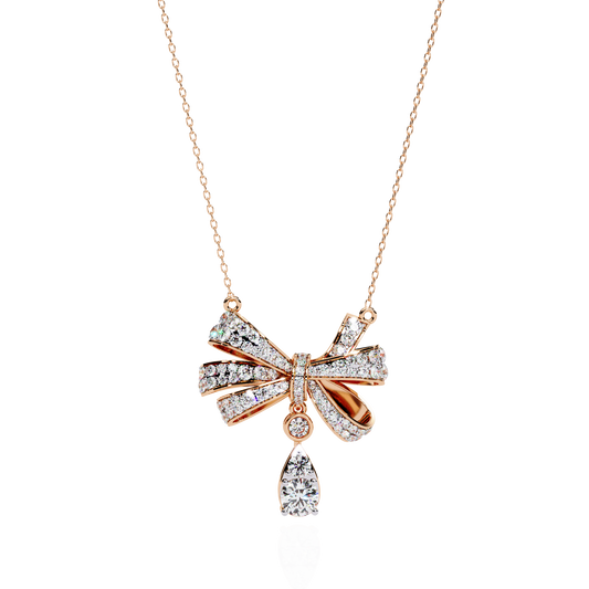 Celeste Ribbon Diamond Necklace
