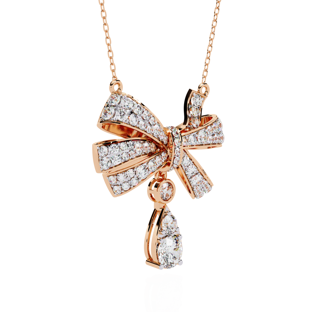 Celeste Ribbon Diamond Necklace