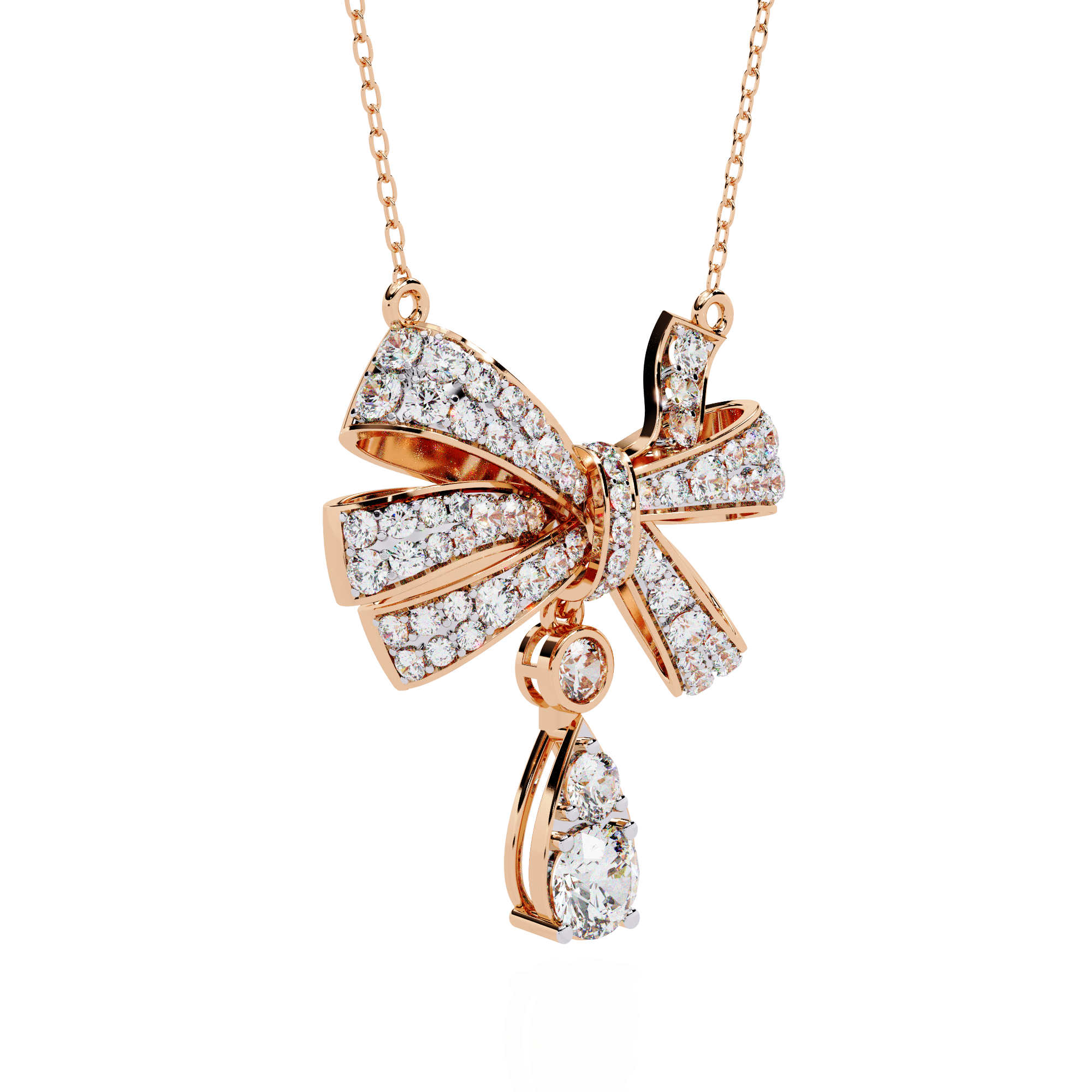 Celeste Ribbon Diamond Necklace