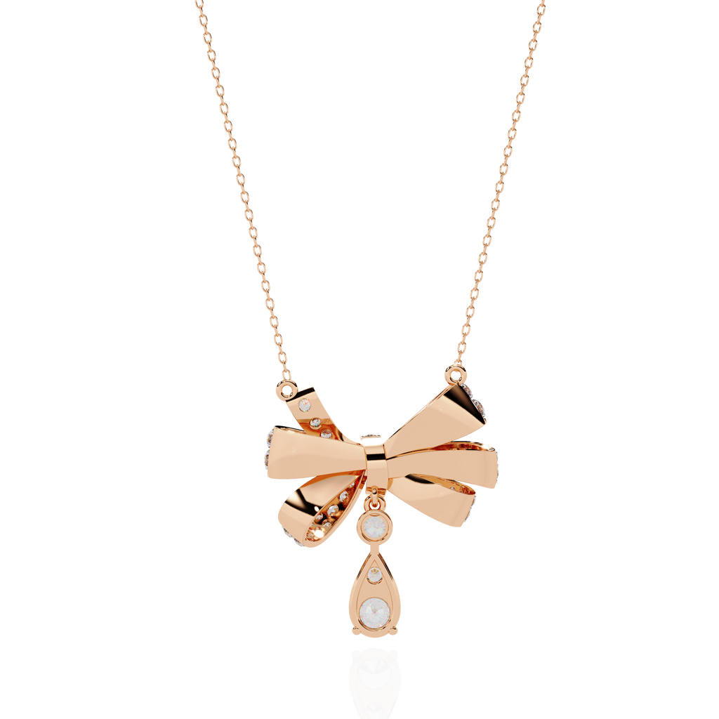 Celeste Ribbon Diamond Necklace