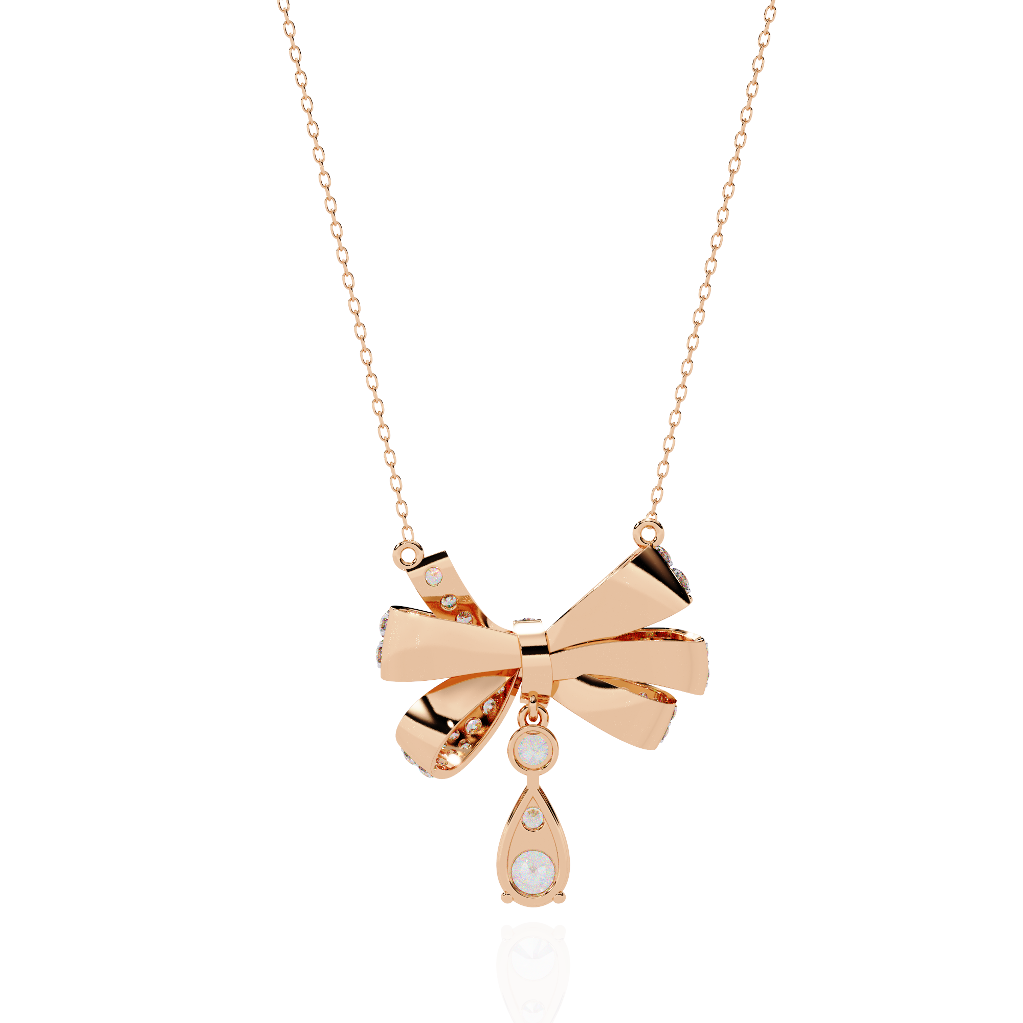Celeste Ribbon Diamond Necklace