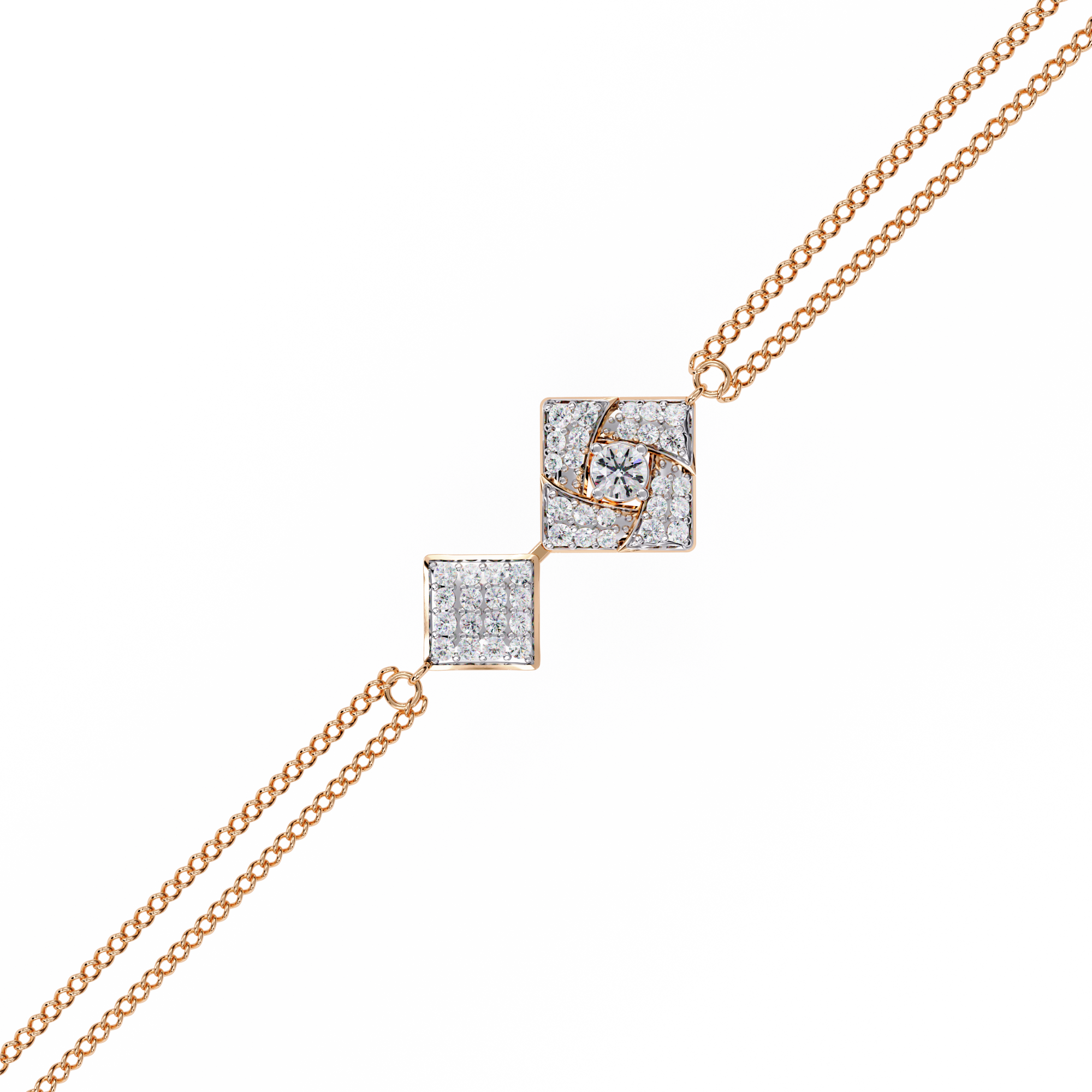 Celeste Twin Diamond Lab Grown Bracelet