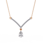 Celeste V Pear Diamond Necklace
