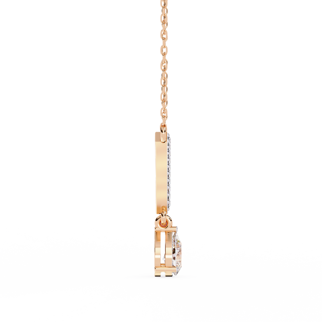 Celeste V Pear Diamond Necklace