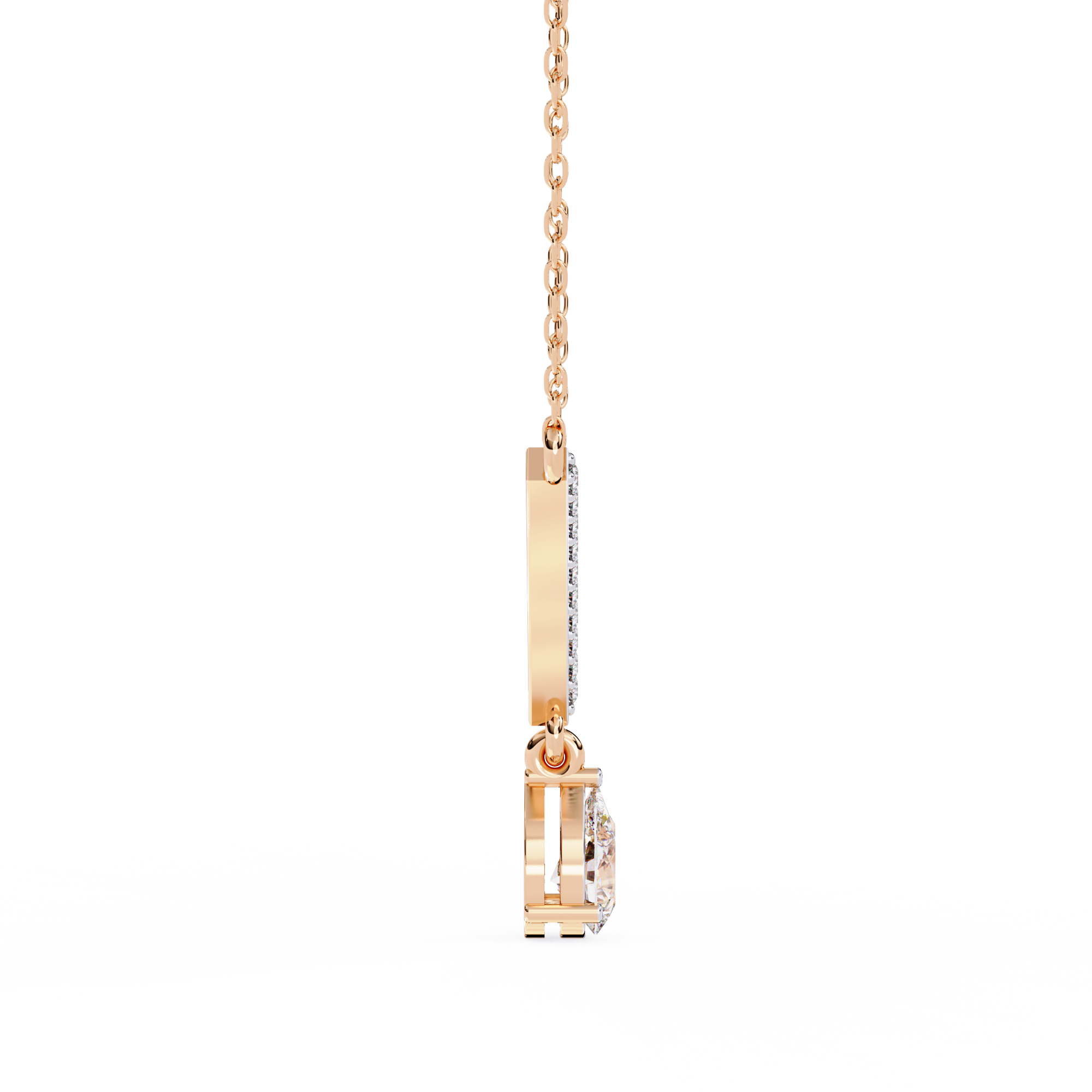 Celeste V Pear Diamond Necklace