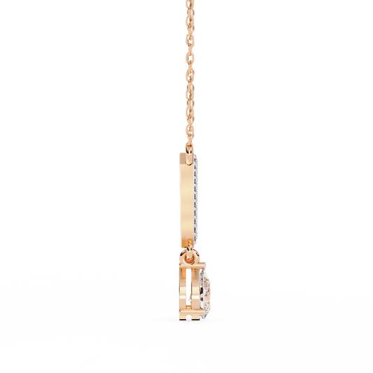 Celeste V Pear Diamond Necklace