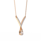 Celeste V Pear Diamond Necklace