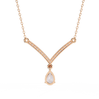 Celeste V Pear Diamond Necklace