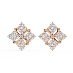 Celestia Bloom Diamond Stud Earrings
