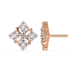 Celestia Bloom Diamond Stud Earrings