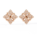 Celestia Bloom Diamond Stud Earrings