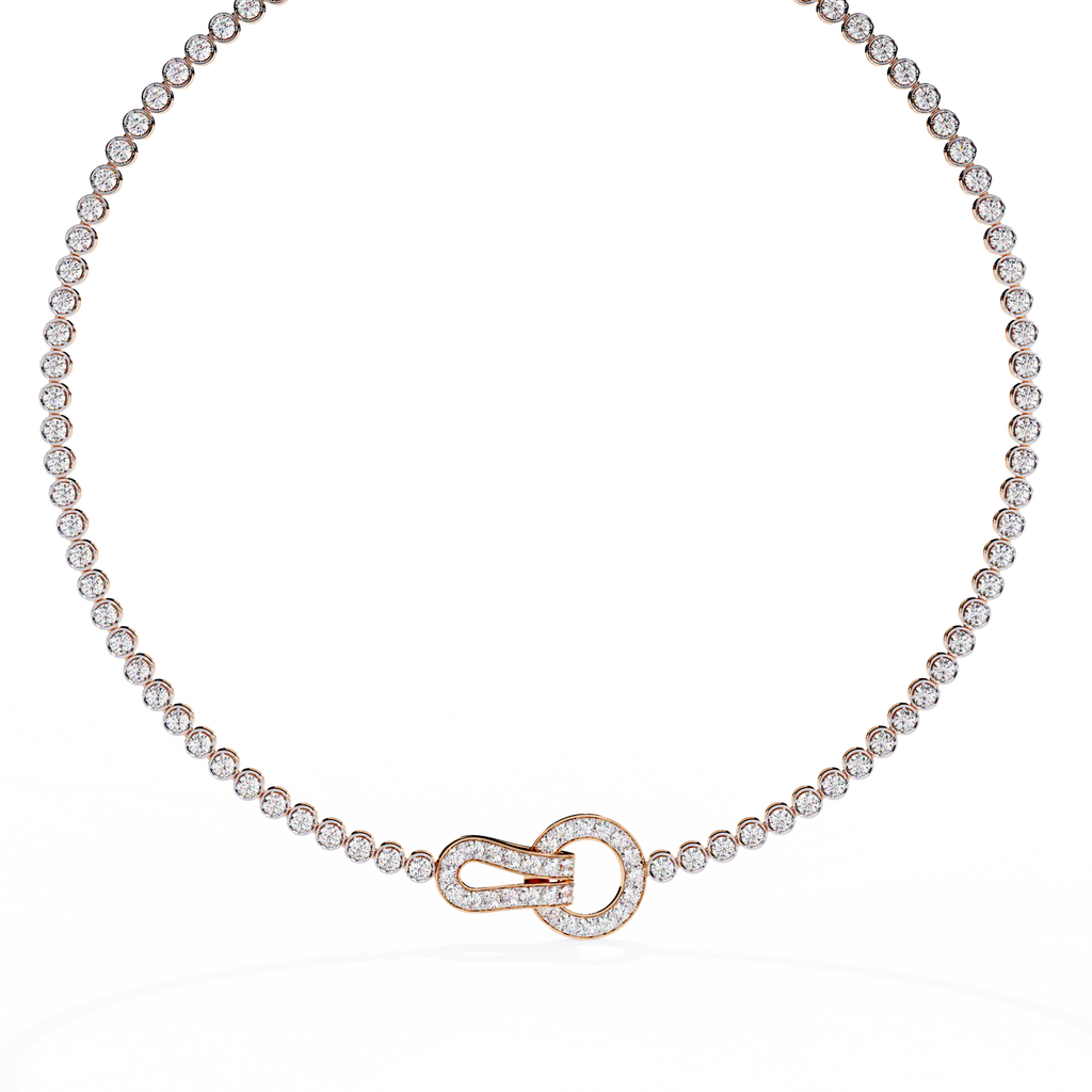 Celestia Lock Diamond Necklace