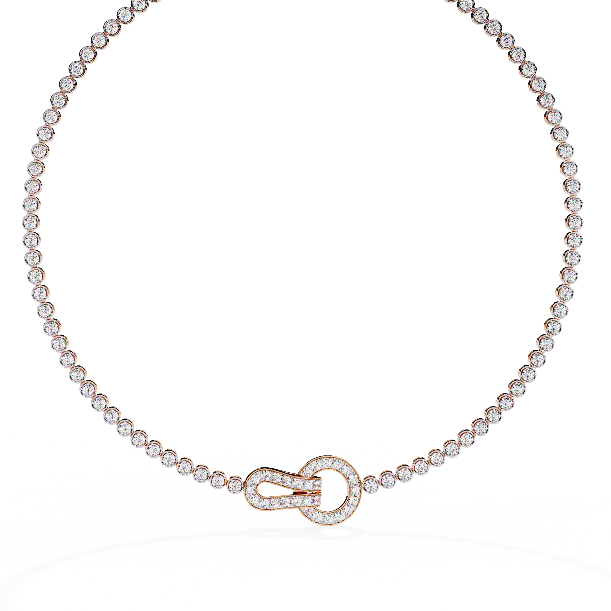 Celestia Lock Diamond Necklace