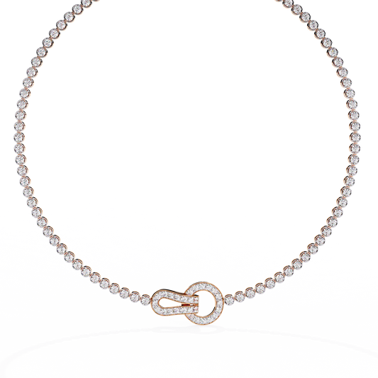 Celestia Lock Diamond Necklace
