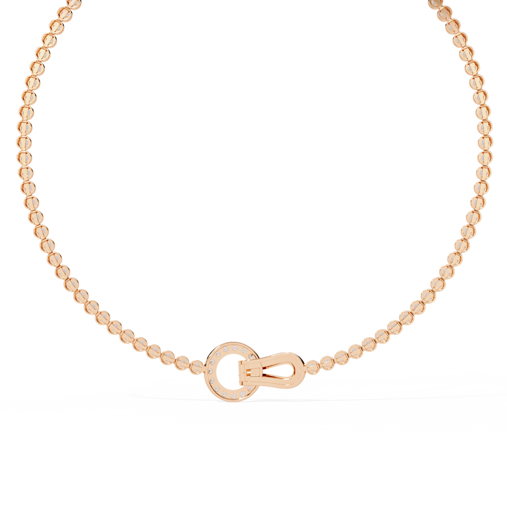 Celestia Lock Diamond Necklace